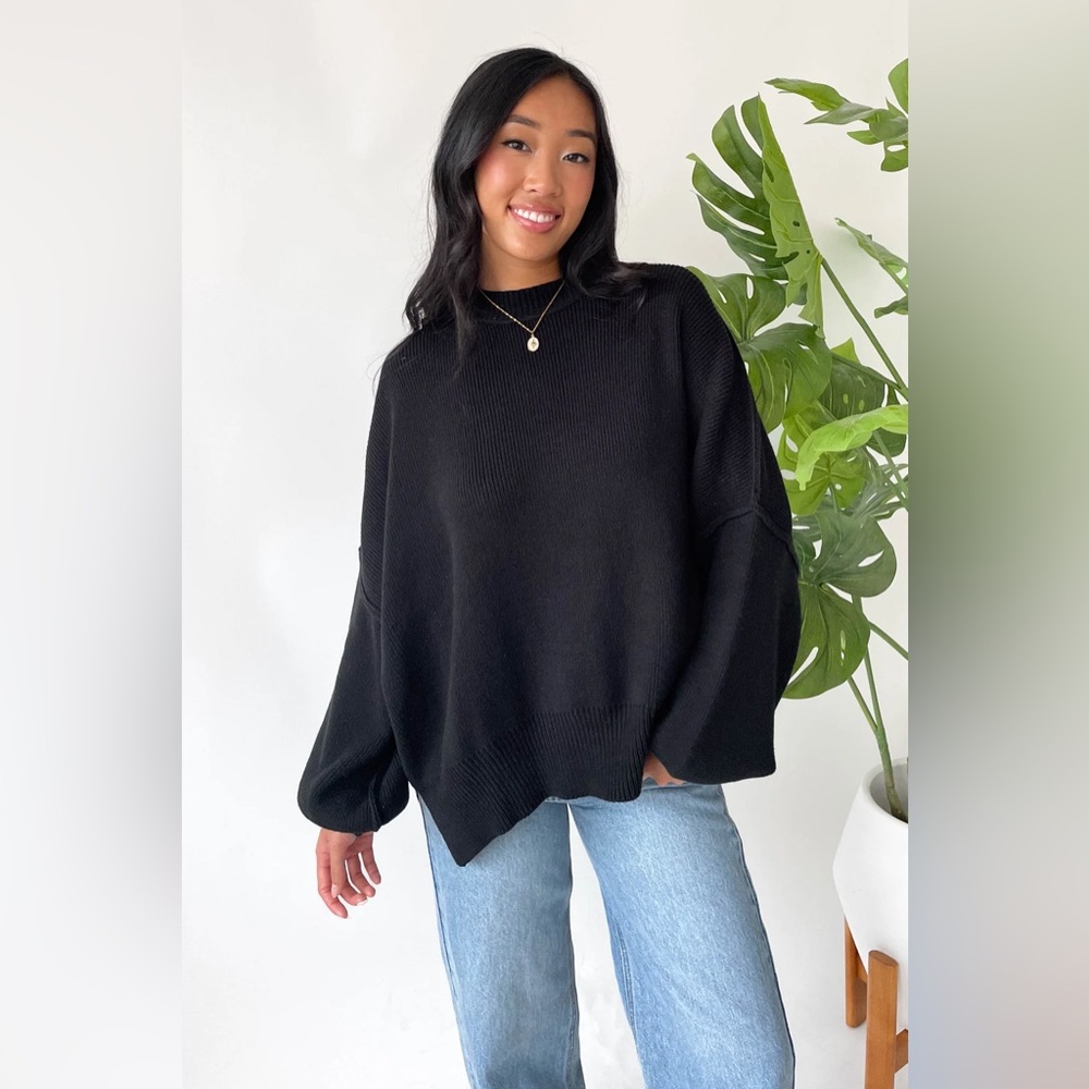 Grey Bandit Black Martha Sweater Size Medium